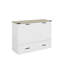 Grand lit escamotable, lit pliable avec station de charge et tiroir de rangement, armoire de lit plateforme Farmhouse-16026974