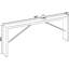 Console industrielle de style campagnard - canapé extra long avec structure en métal incliné, couloir d'entrée étroit ou table de salle à manger, design moderne et durable