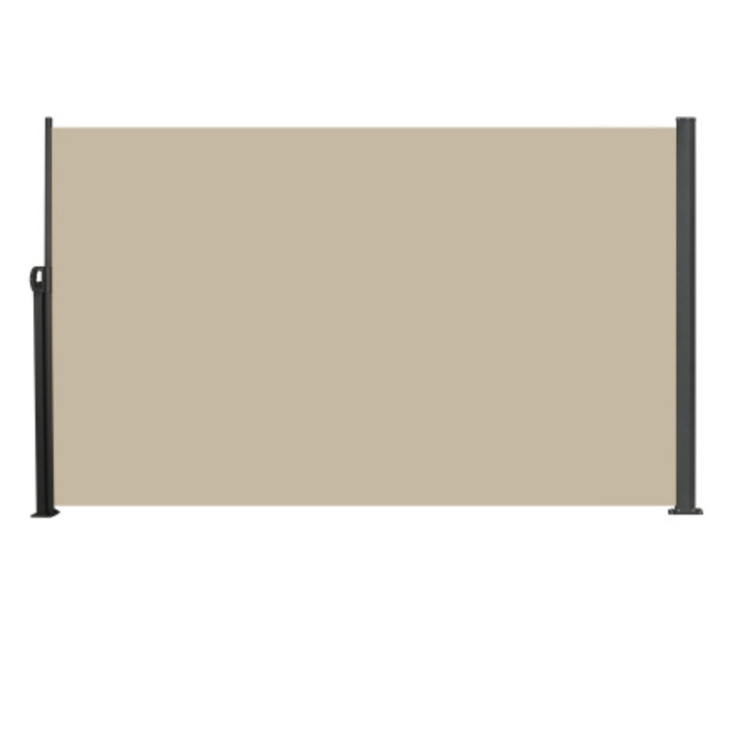 Retractable Side Screen Awning, 118", Uv Resistant & Waterproof Privacy Screen For Garden, Balcony, Courtyard (Beige)