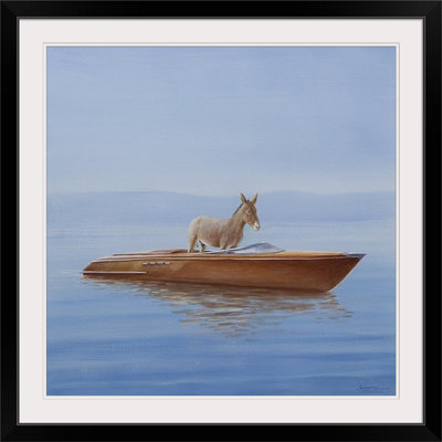 Glenpool Donkey In A Riva - Print on Unavaible