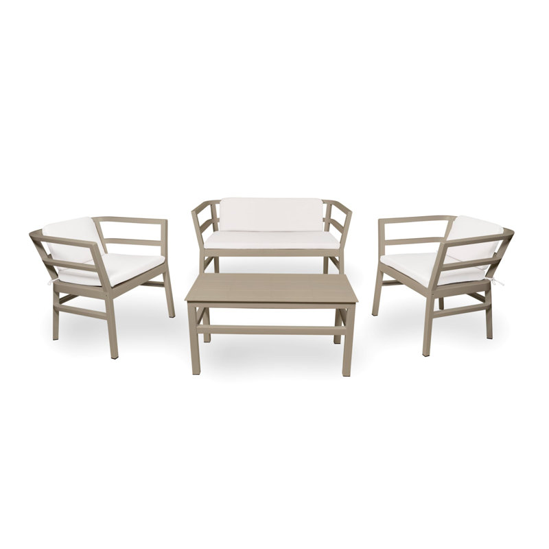 Click-Clack - 4 Piece Conversation Set, Sand, Cream