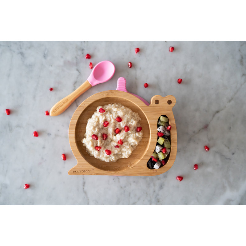 Bamboo Snail Plate, Pink