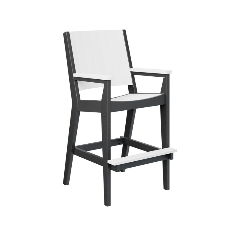 Mayhew Outdoor Bar Stool, Black, White