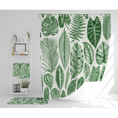 Neevin Polyester Shower Curtain Set