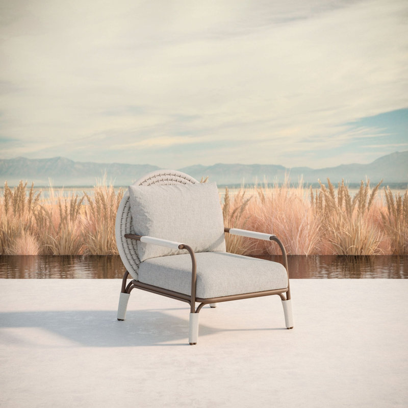 Zahara Club Chair Birch + Wheat Cushion
