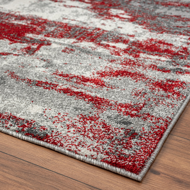 Tapis Doland - rouge, Tapis de couloir de 2 pi x 7 pi