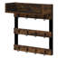 Coffee Mug Holder Wall Mounted with 12 Hooks and Top Shelf, Rustic Iron Mesh Cup Organizer for Kitchen Decor
