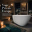 Baignoire autoportante en acrylique 63 po, double paroi rétention de chaleur, dossier ergonomique, bonde escamotable, blanc brillant