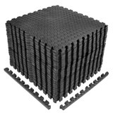 Extra Thick Interlocking Exercise Foam Mats, 3/4-Inch Thickness Gym Flooring Tiles (96 SQ. FT)