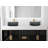 Modern Luxury Wall-Mounted Vanity With 60" Solid Surface Top And Round Glass Vessel Sink-103233075