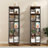 5 Tiers Rotating Bookshelf, Corner Bookcase, 360 Display Wood Spinning Bookshelves, Floor Standing Bookcase Narrow Shelf, Rustic Brown