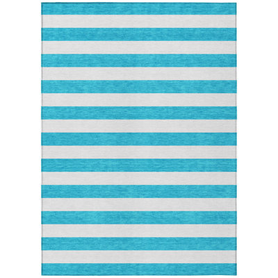 Washable Striped Indoor / Outdoor Rug