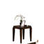 3 tables de style noyer sophistiqué, tablette à café, tables de bout carrées, motif de parquet attrayant, structure en bois 3 pièces et teinte, plateau rectangulaire, bois attrayant
