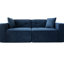 Lit en velours pour 3 en bleu avec option de rangement pratique et confortable-1226766181