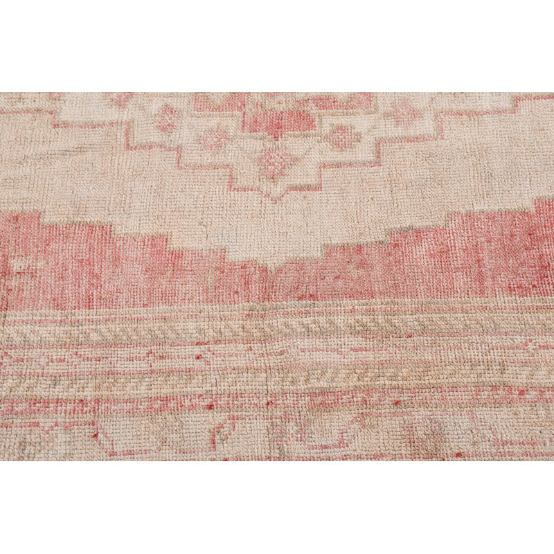 Tapis de couloir turc authentique authentique dans des motifs rouges saisissants, parfait pour les couloirs