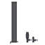 iBathUK Princia Vertical Double Oval Panel Radiator Angled Valve-788497204-788497206