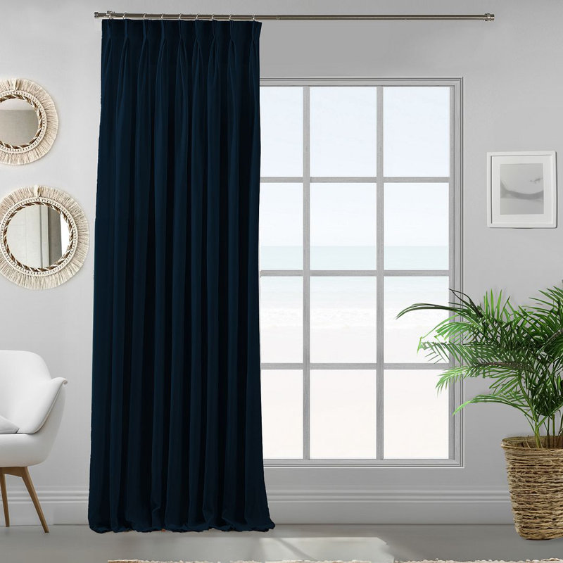 Room Darkening Single Curtain Panel, 245cm Width x 245cm Drop, Royal Blue
