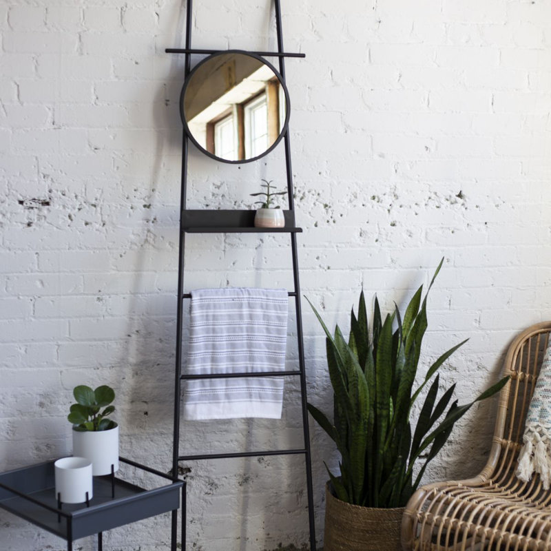 ÉCHELLE de présentoir noir avec Miroir