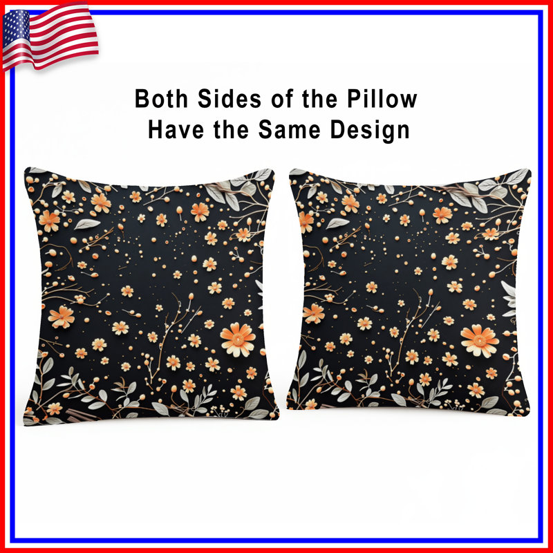 Coussin Floral, 26 x 26 inches