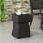 Modern Concrete Side Table - 13.75" Square Pedestal Design - Lightweight & Sleek - No Assembly Required