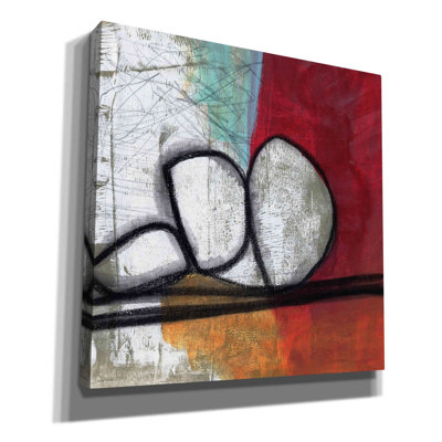 «Red Abstract» par Linda Woods, art mural sur toile