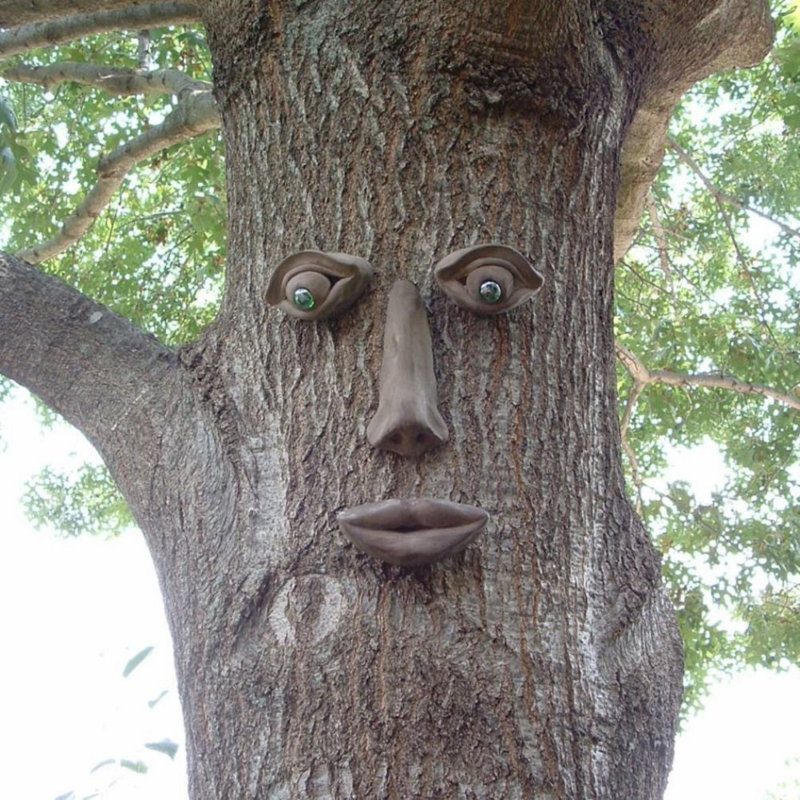 Décoration de jardin en béton Simon Tree Face