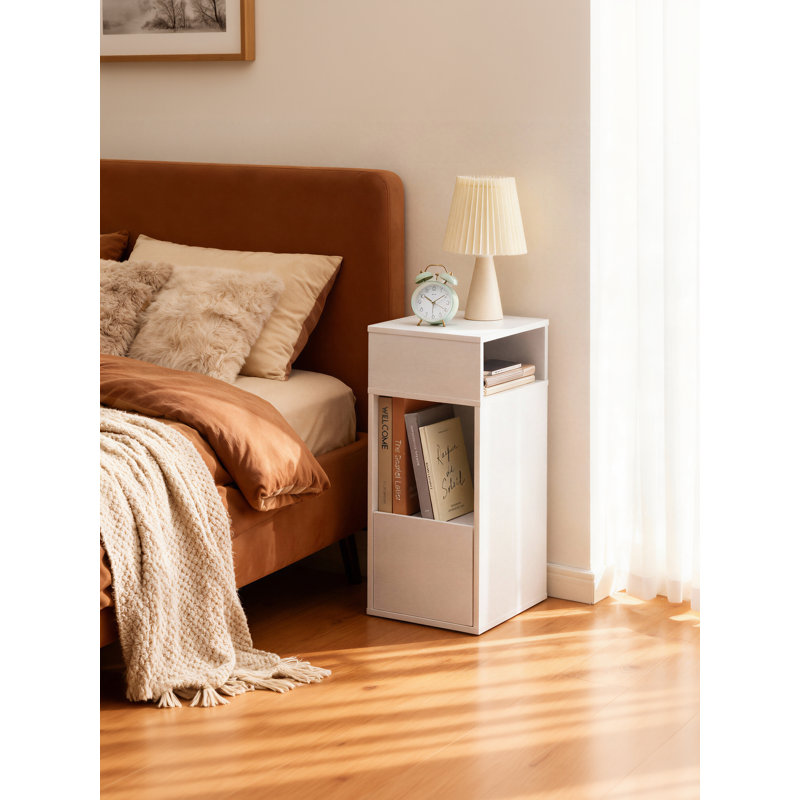 25cm W Manufactured Wood Bedside Table