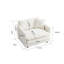 Chaise blanche d'appoint de 2 personnes, fauteuils rembourrés en chenille haute, décoration de salon, fabrication en bois massif, revêtement doux, coussin décoratif 2, chaises d'appoint avec coussin décoratif, structure, rembourrage en éponge respirante