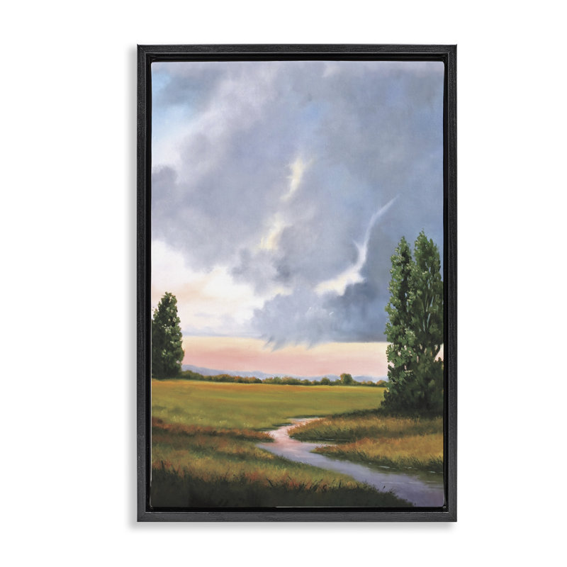 Cadre flottant Ominous Storm Cloud, par Julie Peterson, Cadre flottant noir de jais, H 25 po x l 17 po