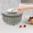 6.34Qt Electric Vegetable Drye Round Salad Spinner Fruit Vegetable Washer Dryer