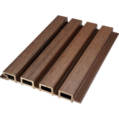 Panneaux de revêtement et de revêtement de mur d'extérieur linéaires à lattes linéaires WPC 114 po x 8,62 po