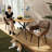 Harjovan 3 pieces Modern Dining Set Round Table Upholstered Chairs for Small Spaces Dining Room breakfast nook-1676160732