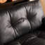 Black Straight-Line Retro Mid-Century Sofa