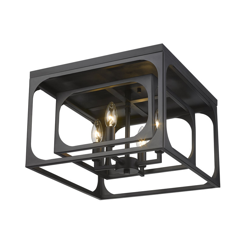 Nyjal Flush Mount, Matte Black