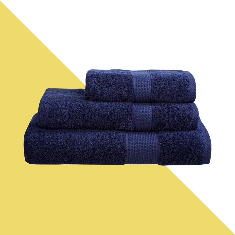 Arelious Multi-Size Bale, Navy, Bath Towels - 2, Hand Towels - 2, Washcloths - 2