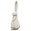 Lapin en magnésium blanc texturé 9,5 x 9,5 x 27,5 po avec détails dorés subtils