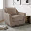 Fauteuil d'appoint moderne pivotant à 360° entièrement assemblé, recouvert de chenille-723687512