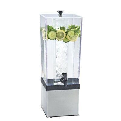 Econo 3 Gallon Beverage Dispenser with Stainless Steel Base and Infusion Chamber -  Cal-Mil, 3324-3INF-55