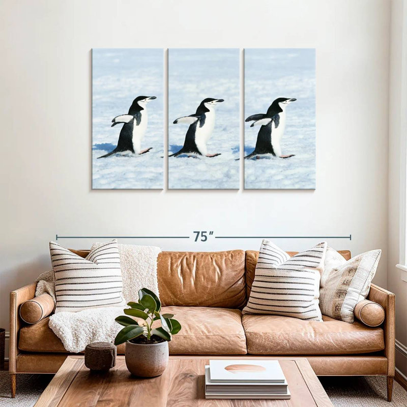 Winter Penguins, 36" H x 57" W