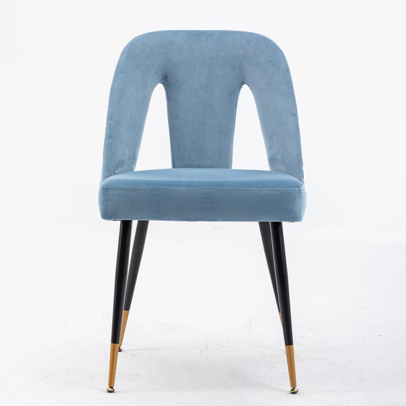 Hecht Fabric Upholstered Dining Chairs, Light Blue