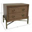 Table de chevet 2 tiroirs Kirk avec base USB et base en métal Kirk