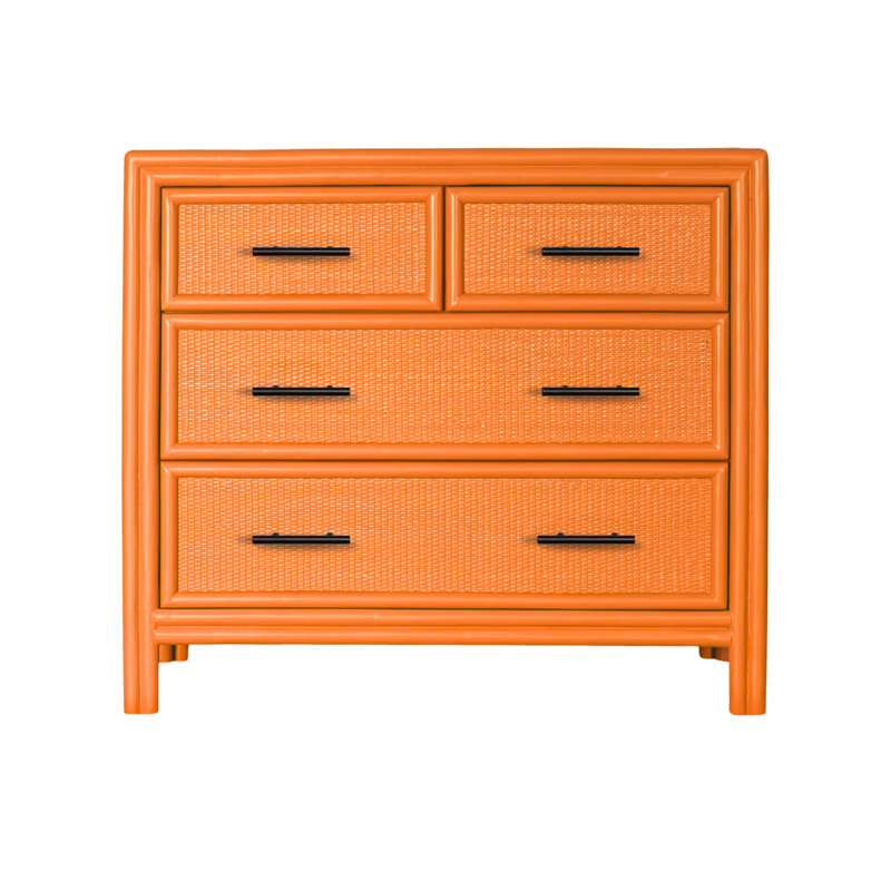 Aruba 4 - Drawer Nightstand, Citrus Orange