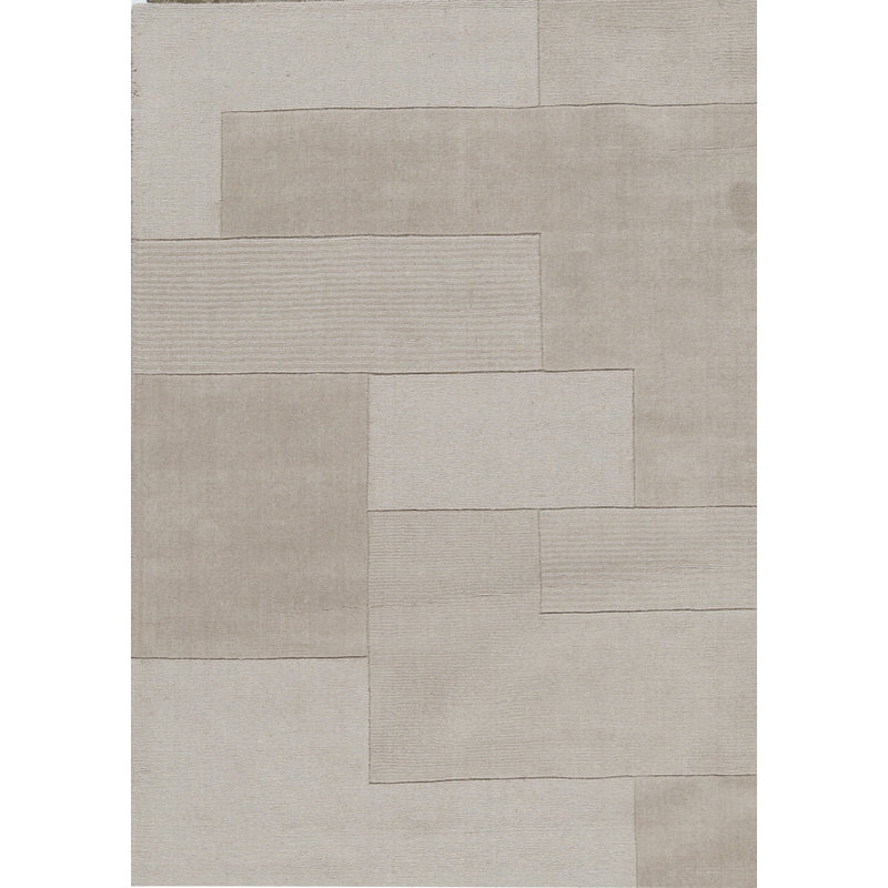 Hand-Knotted High-Quality Ivory Area Rug