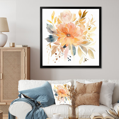 " Coral Beige Meadow Wildflower III "