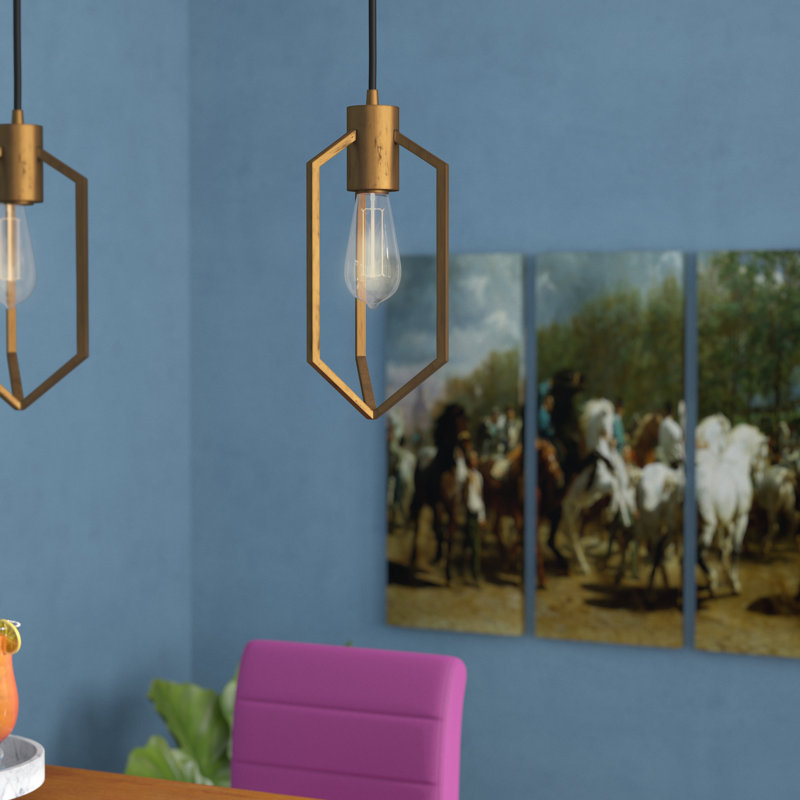 Luminaire suspendu géométrique à 1 lumière Arshavir