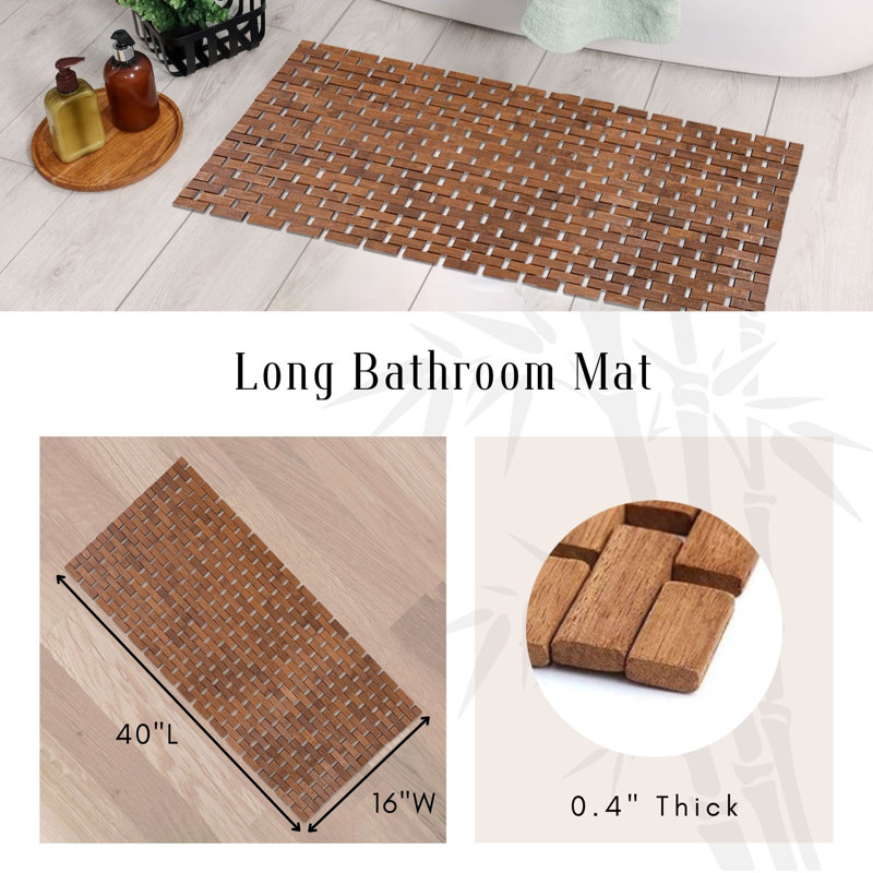 Non-Slip Bath Mat, Dark Brown