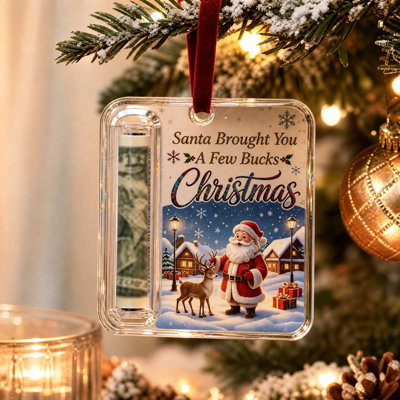 Christmas Money Ornaments Cash Gift Hanging Ornament Festive Money Card Keepsake Decor for Christmas Tree Holiday Gift Giving Christmas Decor Gifts
