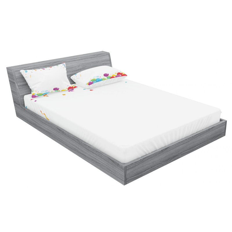 Microfiber Fitted Sheet, Queen Fitted Sheet with 2 Pillowcases