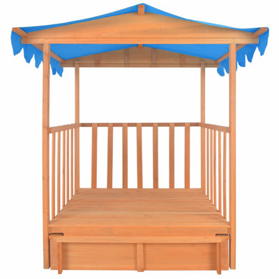Freeport Park Okehampt 130cm x 143cm Wood Square Sandbox with Cover