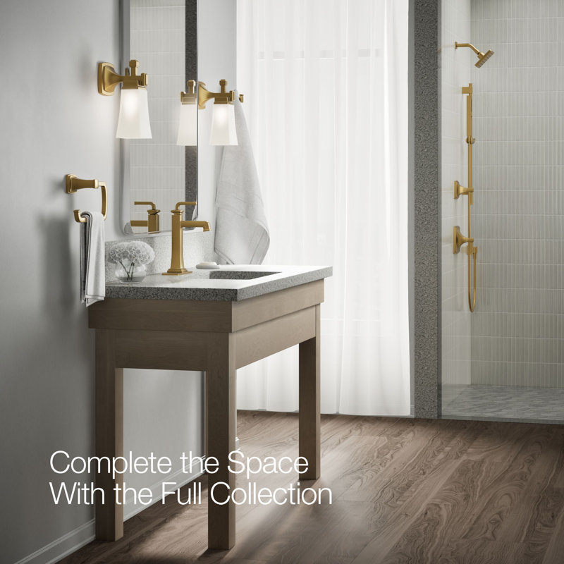Riff Tall Single-Handle Bathroom Sink Faucet 1.2 GPM, Vibrant Brushed Moderne Brass, 1 GPM